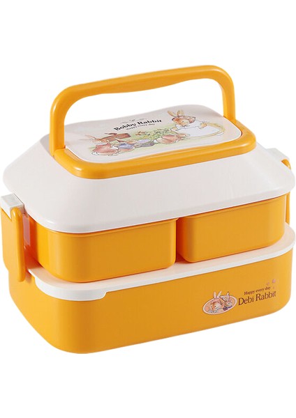 Çift Katmanlı Büyük Kapasiteli Çocuk Öğle Yemeği Kutusu (Yurt Dışından)