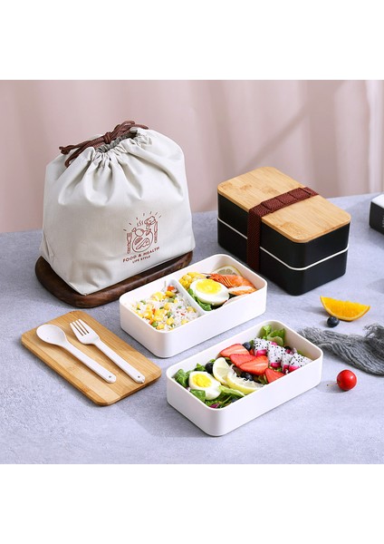 Taşınabilir Çift Katmanlı Yetişkin Yemek Kutusu Seti (Yurt Dışından) fırsatları