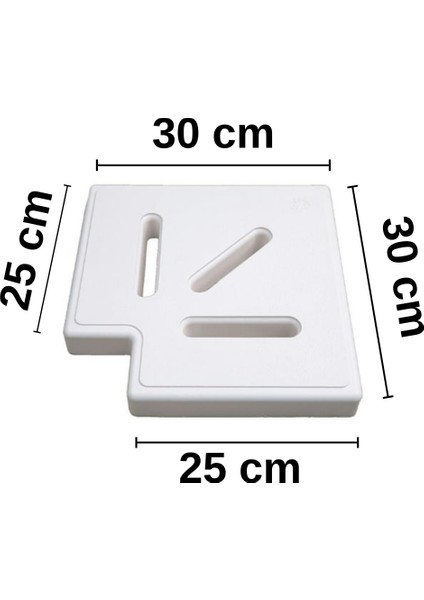 Havuzavm-25 cm Düz Desen 90º Köşe Parçası