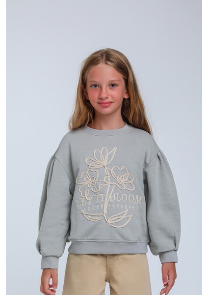 Kız Çocuk Sweatshirt 5-9 Yaş 35855