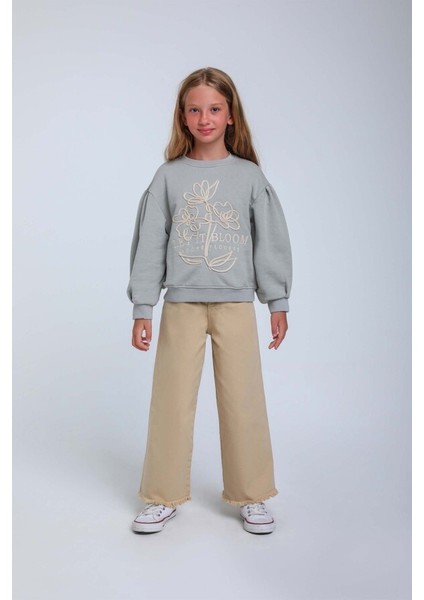 Kız Çocuk Sweatshirt 5-9 Yaş 35855