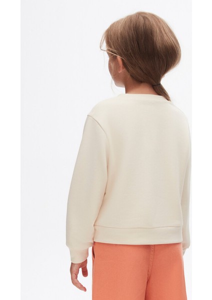 Çiçek Desenli Uzun Kollu Kız Çocuk Sweatshirt 4-8 Yaş 37516 fiyatları