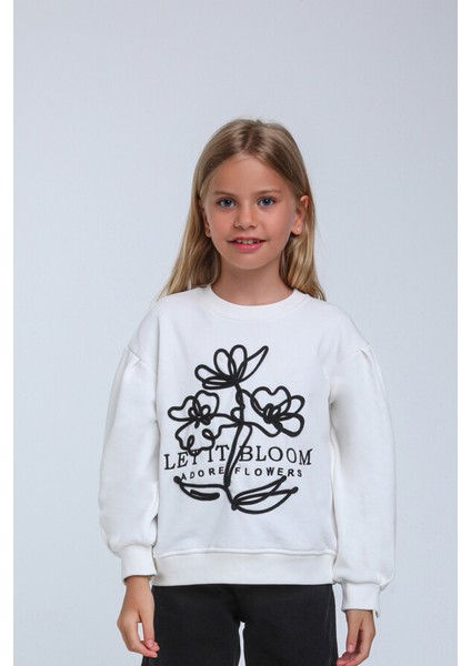 Kız Çocuk Sweatshirt 5-9 Yaş 35855