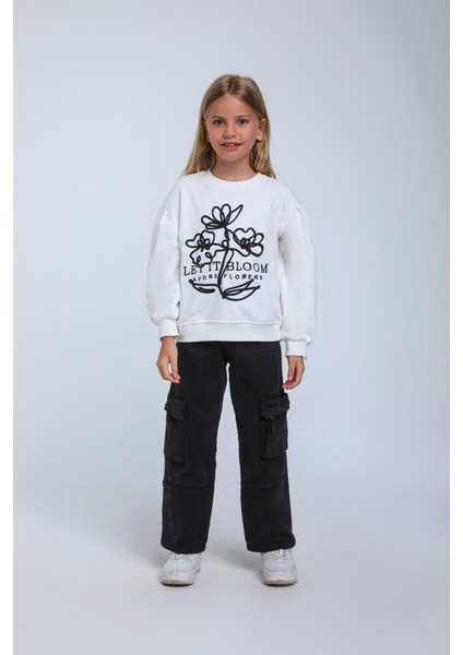 Kız Çocuk Sweatshirt 5-9 Yaş 35855