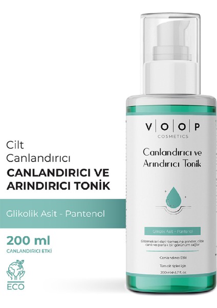 Canlandırıcı Ve Arındırıcı Tonik | Gözenek Arındırıcı Aha - Bha (GLİKOLİK ASİT & PANTENOL) - 200 ml