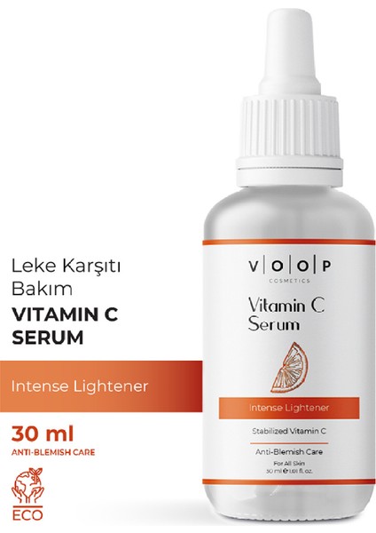 Yoğun Aydınlatıcı Leke Karşıtı Vitamin C Serum - 30 ml | %10 Vitamin C Içeriği Ile Etkili Bakım