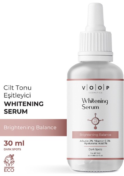 Cilt Beyazlatıcı Serum - 30 ml | %2 Arbutin, %3 Vitamin C, %1 Hyaluronik Asit