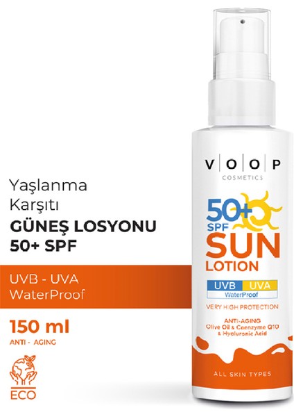 Vücut & Yüz Güneş Kremi Çok Yüksek Koruma 50 Spf - 150 ml | Coenzyme Q10 Ve Hyaluronik Asit