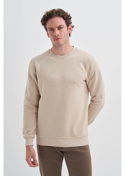 Erkek Sweatshirt Bej 5615