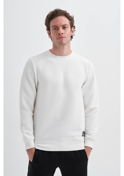 Erkek Sweatshirt Ekru 5046