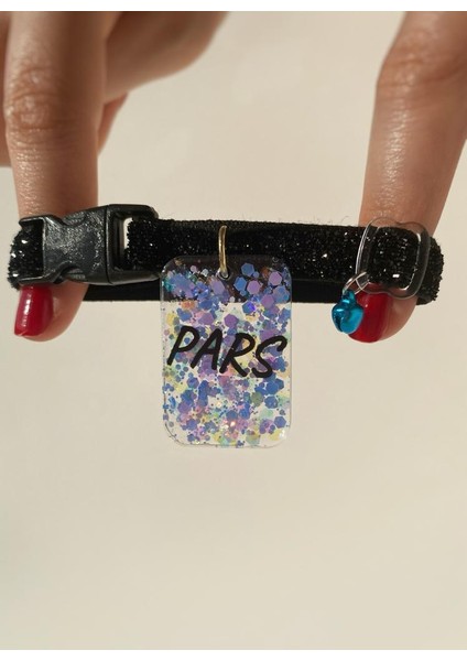 Dikdörtgen Şeklinde Zilli Isimli Kedi Küçük Irk Köpek Tasması