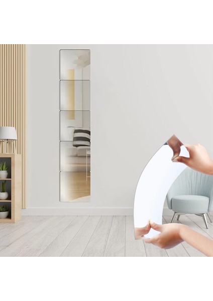 Sunup SN-24978 40X40CM Kendinden Yapışkanlı Esnek Pvc Duvar Aynası Panel Sticker Çıkartma