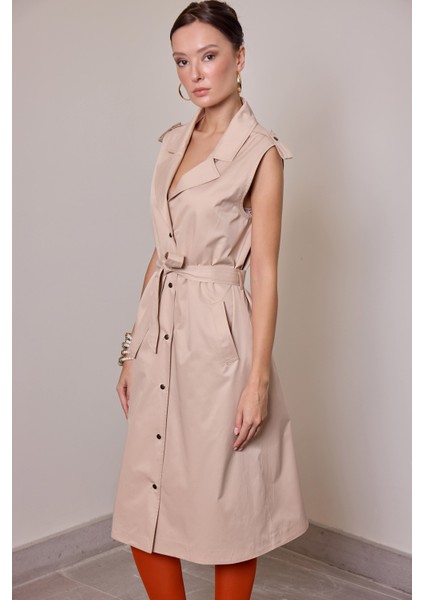 Nadia Bej Apoletli Kolsuz Trençkot fırsatları