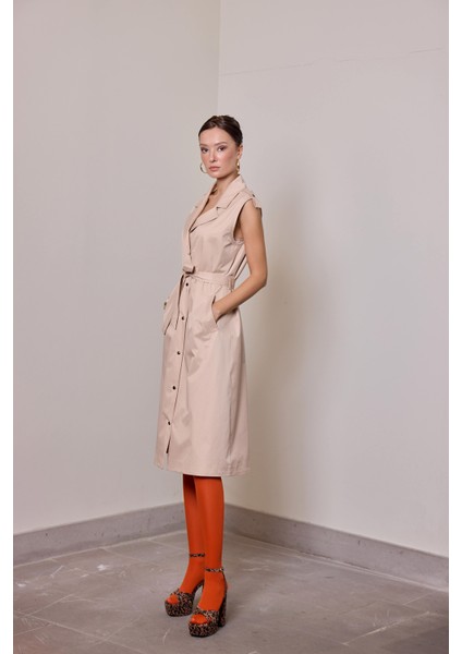 Nadia Bej Apoletli Kolsuz Trençkot indirimleri