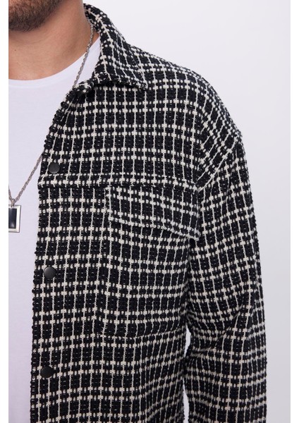 Erkek Relax Fit Rahat Kesim Çift Cepli Armürlü Örme Apaş Yaka Gömlek fırsatları