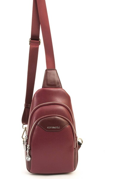 Silver & Polo Bordo - Bordo SP959 Kadın Bel Çantası