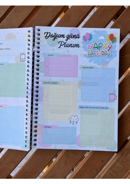 Zamansız Haftalık Planlayıcı , Tarihsiz Ajanda , Süresiz Ajanda , Stickerlı Spiralli Sert Kapak fırsatları