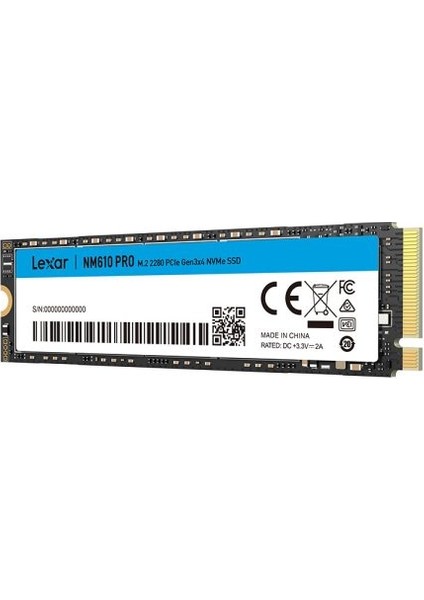 NM610PRO 500GB Pcıe Gen3 X4 Okuma 3300MB – Yazma 1700MB M.2 SSD (LNM610P500G-RNNNG)