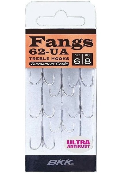 Fangs-62 Ua Üçlü Olta Iğnesi 4 8 Pcs