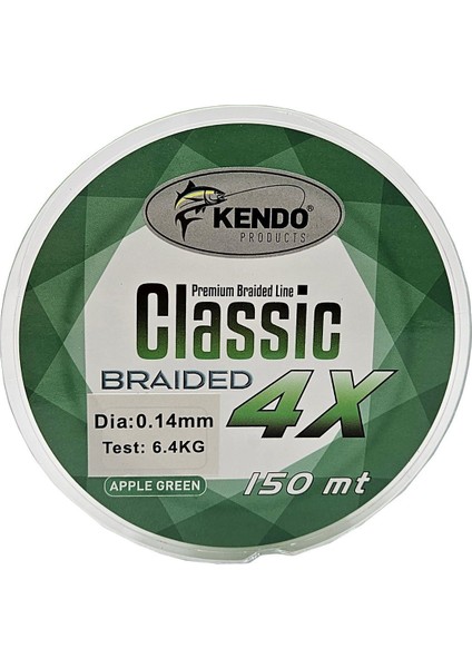Classic 4x 150M Apple Green Örgü Ip 0.14MM