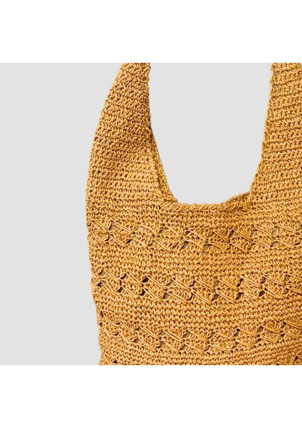 El Yapımı Kağıt Ip Taba Omuz Çantası