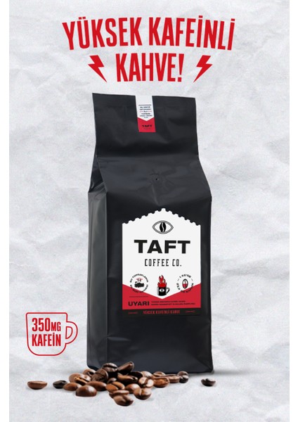 Taft Yüksek Kafeinli Filtre Kahve 1kg (French Press Için Öğütülmüş)