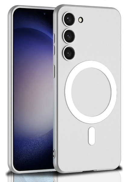 - Samsung Galaxy S23 Plus - Kılıf Wireless Şarj Özellikli Kıpta Magsafe Silikon Kapak - Yeşil