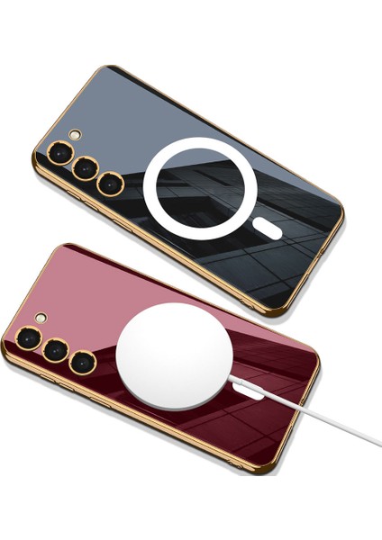 - Samsung Galaxy S23 Plus - Kılıf Wireless Şarj Özellikli Kenarları Elektroplating Kaplama Aynalı Kent Kapak - Yeşil - T26496 indirimleri