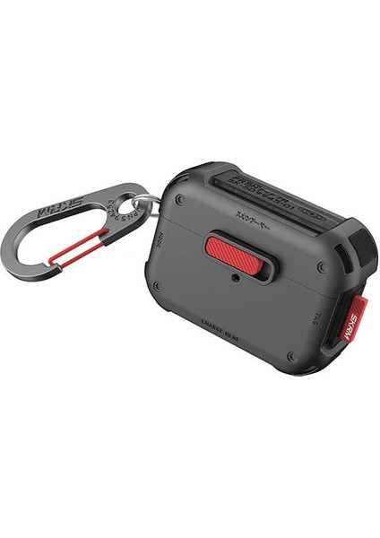 Airpods Pro 2 Uyumlu Kılıf Skinarma Magnetik Kilitli Airbagli Tasarım Mecha Kılıf Füme fiyatları