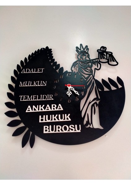 Mrc Hediye Sepeti Adalet,avukat,hukuk Bürosu,adliye Için Duvar Saati Kişiye Özel Isim ve Bilgi Yazılı Gönderilecektir.