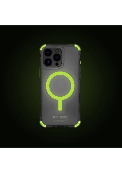 iPhone 16 Pro Uyumlu Kılıf Magsafe Özellikli Şeffaf Airbag Tasarımlı Skinarma Saido Nightglow Şeffaf fırsatları