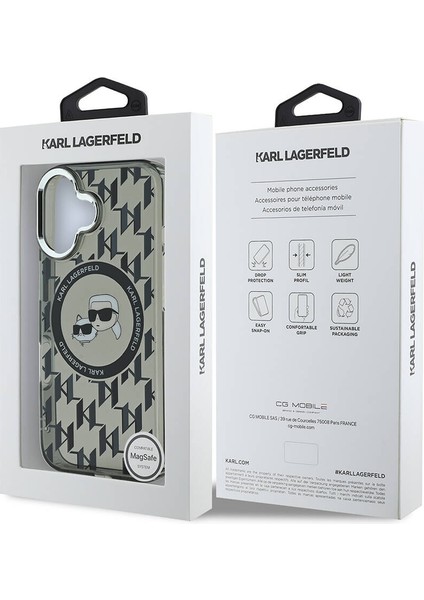iPhone 16 Kılıf Lisanslı Magsafe Özellikli Iml Baskılı Metal Monogram Kc Heads Siyah indirimleri