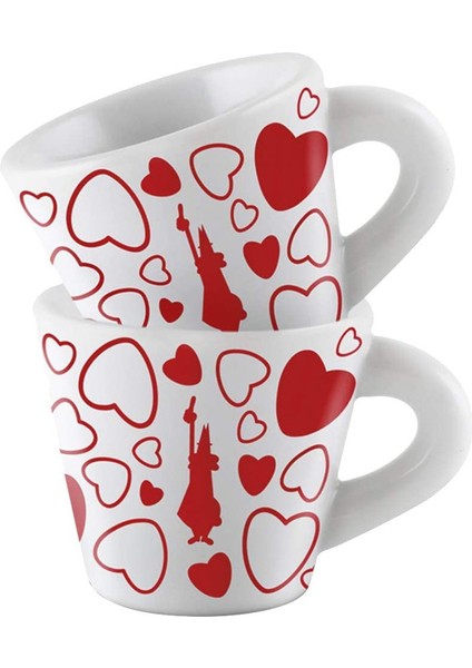 Porselen Kahve Kupası 2'li Set Kalpli fiyatları