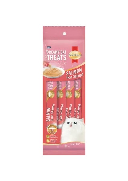 Kremalı Somon Etli Kedi Ödül Maması 15gr*4