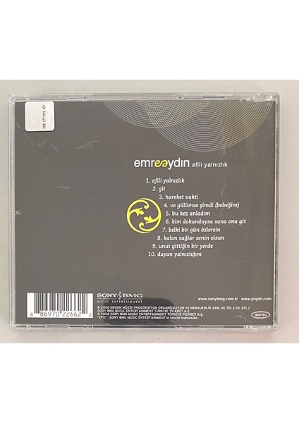 Emre Aydın Afili Yalnızlık CD (Orjinal Dönem Baskı Cd)