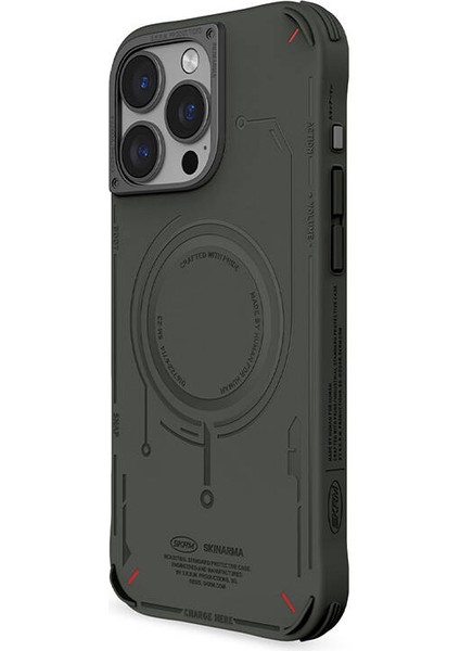 iPhone 16 Pro Max Uyumlu Kılıf Magsafe Özellikli Metal Kamera Çerçeveli Skinarma Mecha Serisi Olive fırsatları