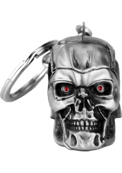 Terminator Kafatası Robot Baş Anahtarlık | Mükemmel Hediye Hasta La Vista