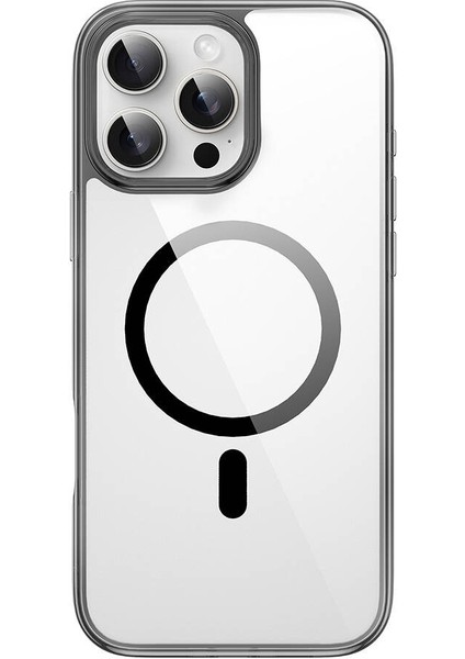 iPhone 16 Pro Max Kılıf Wiwu MCC-101 Ishield Pro Serisi Magsafe Şarj Özellikli Crystal Sert Pc Siyah