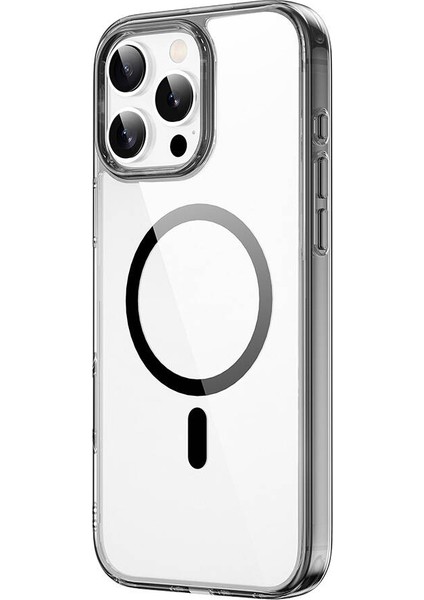 iPhone 16 Pro Max Kılıf Wiwu MCC-101 Ishield Pro Serisi Magsafe Şarj Özellikli Crystal Sert Pc Siyah