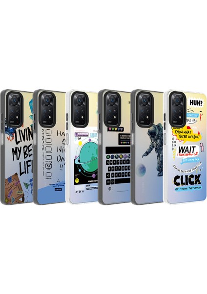 - Xiaomi Redmi Note 12 Pro 4G - Kılıf Desenli Dragon Sert Kapak - Klavye