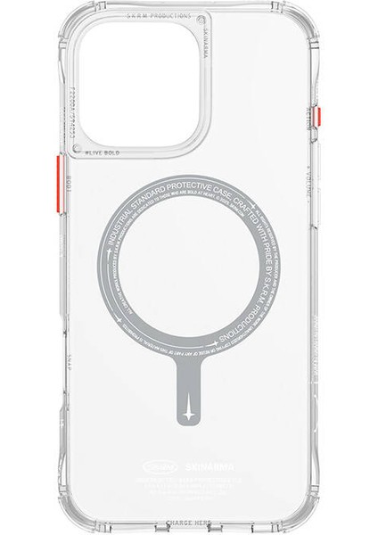 iPhone 16 Pro Max Uyumlu Kılıf Magsafe Şarj Özellikli Şeffaf Airbag Tasarımlı Skinarma Saido Şeffaf fırsatları