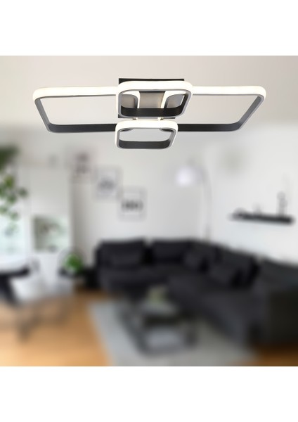 TT500-4-SY Tt Aydınlatma Mat Siyah Plofonyer 4 Lü LED Avize