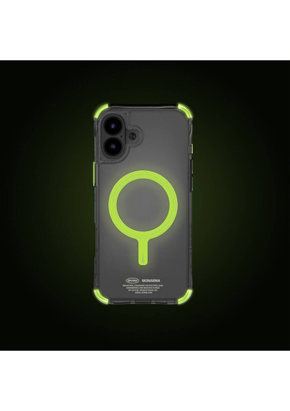 iPhone 16 Uyumlu Kılıf Magsafe Özellikli Şeffaf Airbag Tasarımlı Skinarma Saido Nightglow Şeffaf fırsatları