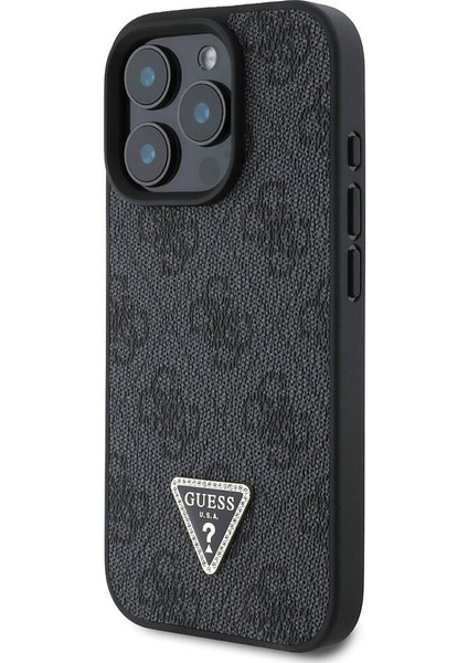 iPhone 16 Pro Max Kılıf Guess Lisanslı Magsafe Özellikli Pu Deri 4g Desenli Taşlı Üçgen Logolu Siyah fiyatları