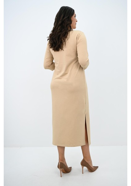 Kadın Büyük Beden Bel Bağlama Detaylı Elbise 5274-25 indirimleri