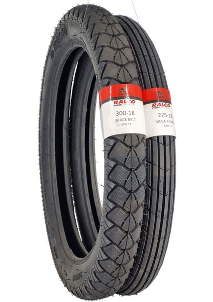 Cg Motosiklet Lastik 300-18 ve 275-18 Tt (Tubetype - Iç Lastikli Tip) Takım Blackbeltmpp