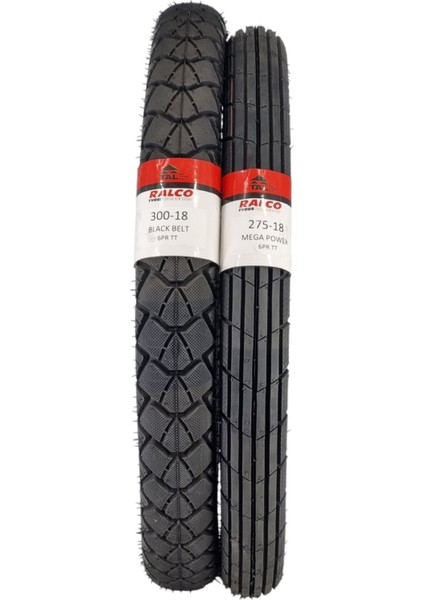 Cg Motosiklet Lastik 300-18 ve 275-18 Tt (Tubetype - Iç Lastikli Tip) Takım Blackbeltmpp