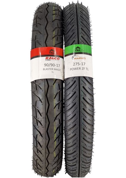 Motor Lastik 90/90-17 ve 275-17 Tl (Tubeless - Dubleks) Magicpowerzf