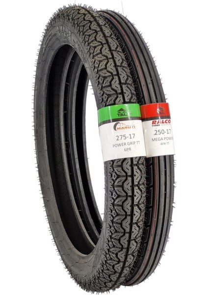 HONDA CUP, RKS WINNNER, MONDIAL, 275-17 TT ve 250-17 TT Tubetype Lastik Set