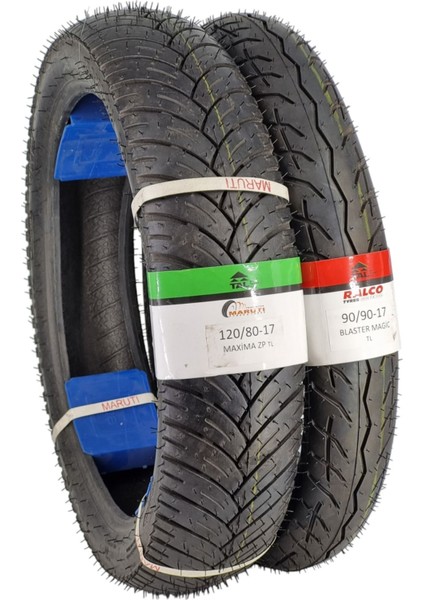 Motor Lastik 120/80-17 ve 90/90-17 Tl (Tubeless - Dubleks) Takım Maximamagic1